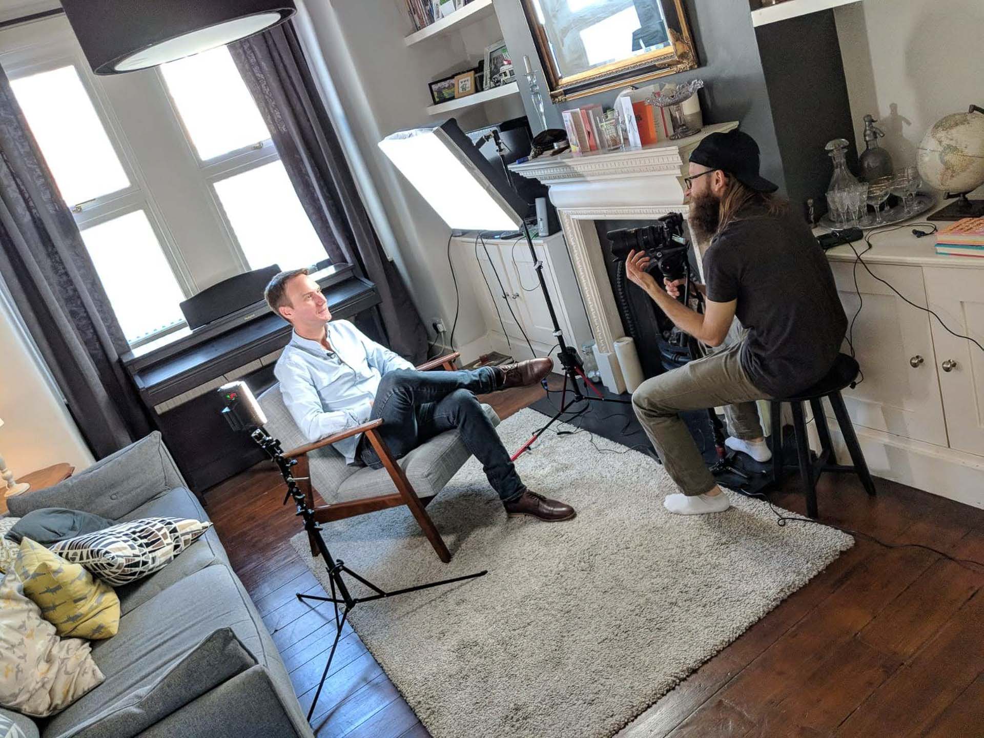 Bart at work with a client Bart at work with a client
